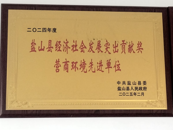 滄州供排水鹽山公司榮獲 2024年鹽山縣營(yíng)商環(huán)境先進(jìn)單位稱(chēng)號(hào)